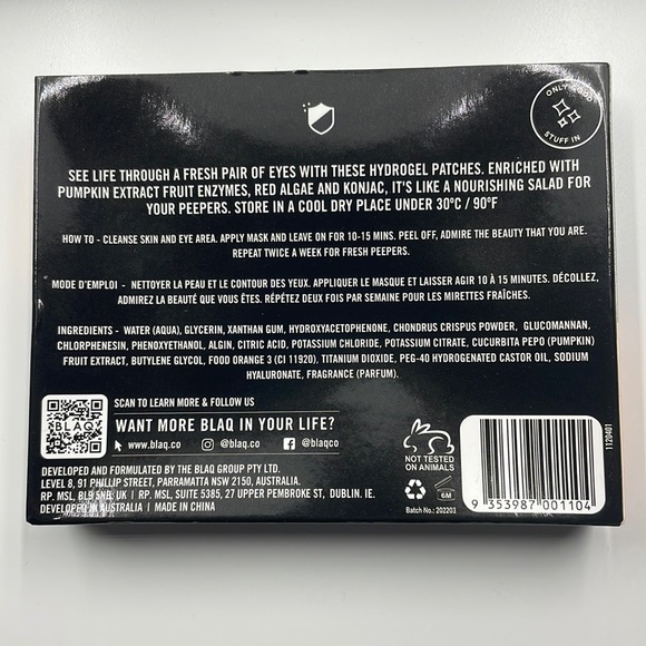 Blaq Pumpkin Fresh Peepers Eye Masks (NWT) - Picture 4 of 4